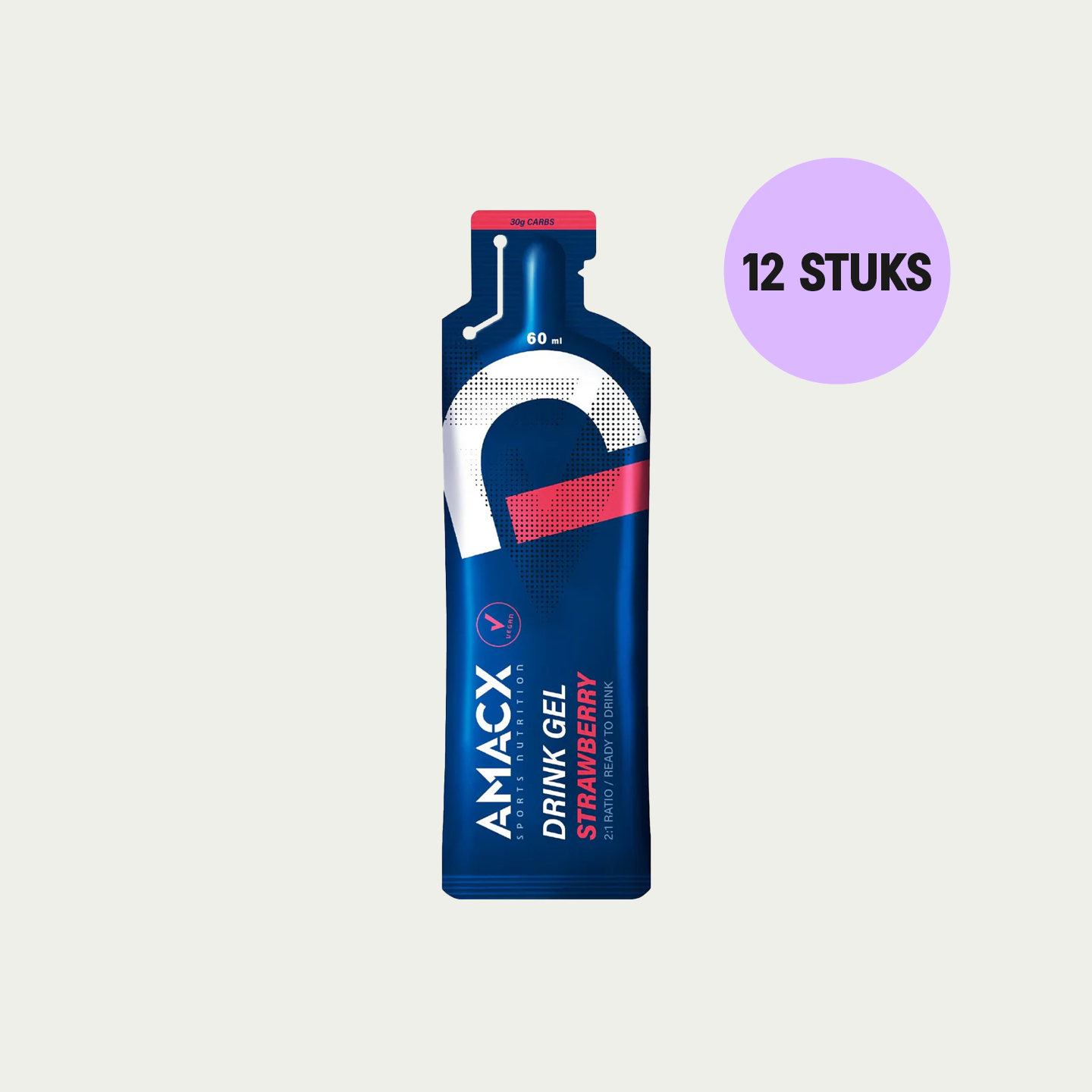 Amacx Drink Gels Strawberry 12 gels - gelletjes zwemmen - SportvoedingDirect