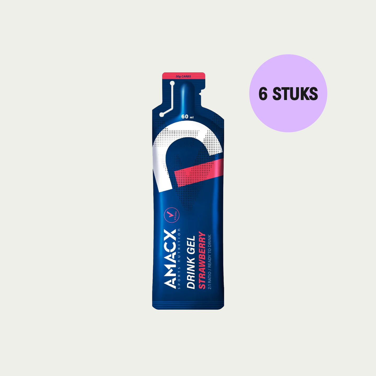 Amacx Drink Gel Strawberry 6 gels - hardloop gels - SportvoedingDirect