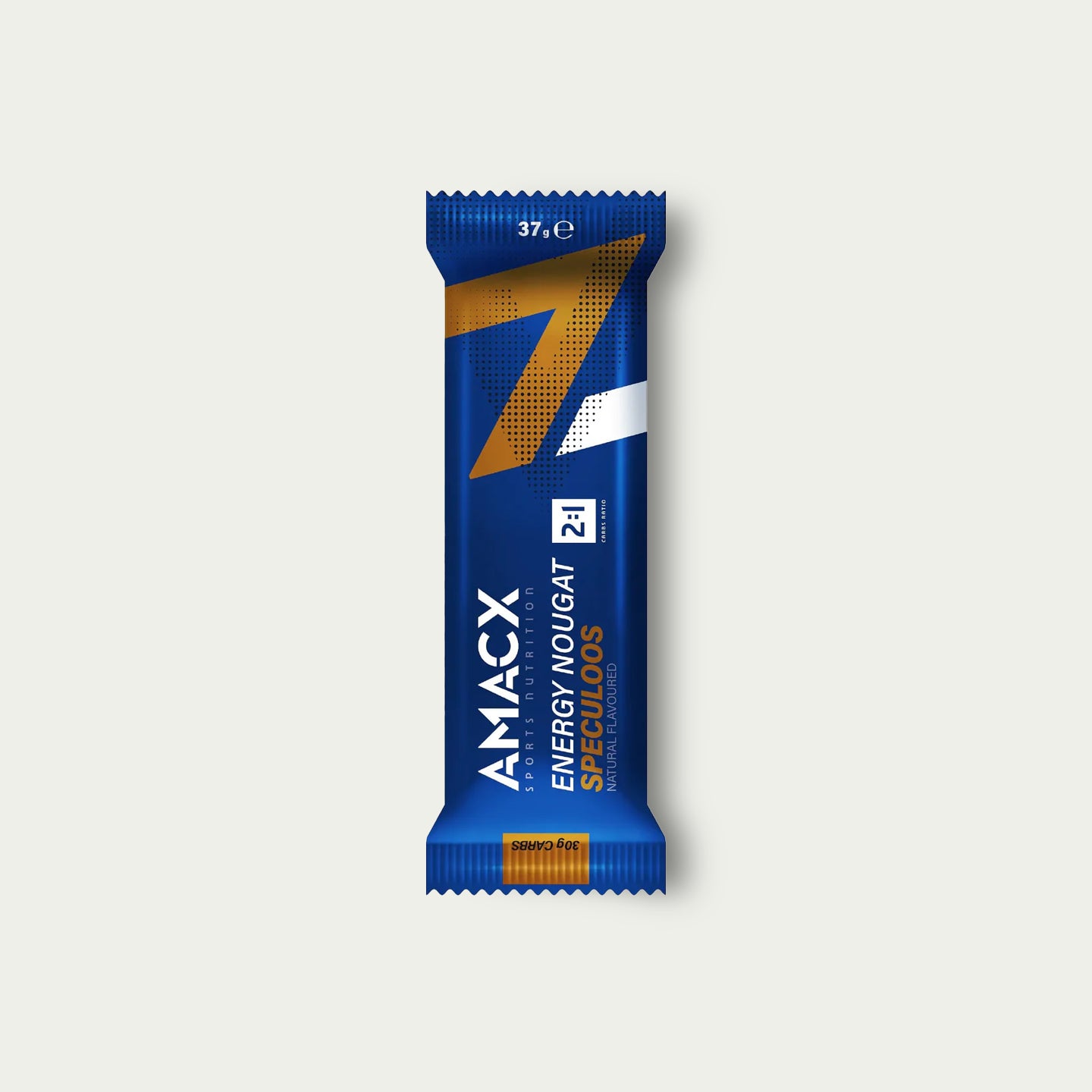 Amacx Energy Nougat Speculoos – energiereep met speculoossmaak voor wielrennen en duursport.