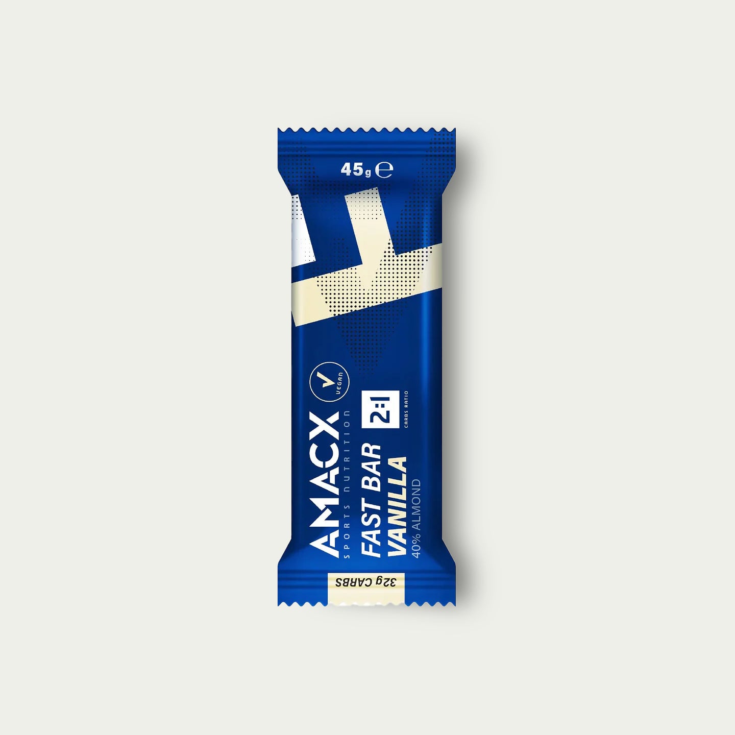 Amacx Fast Bar Vanilla – energiereep voor wielrennen met koolhydraten en amandel voor snelle energie.