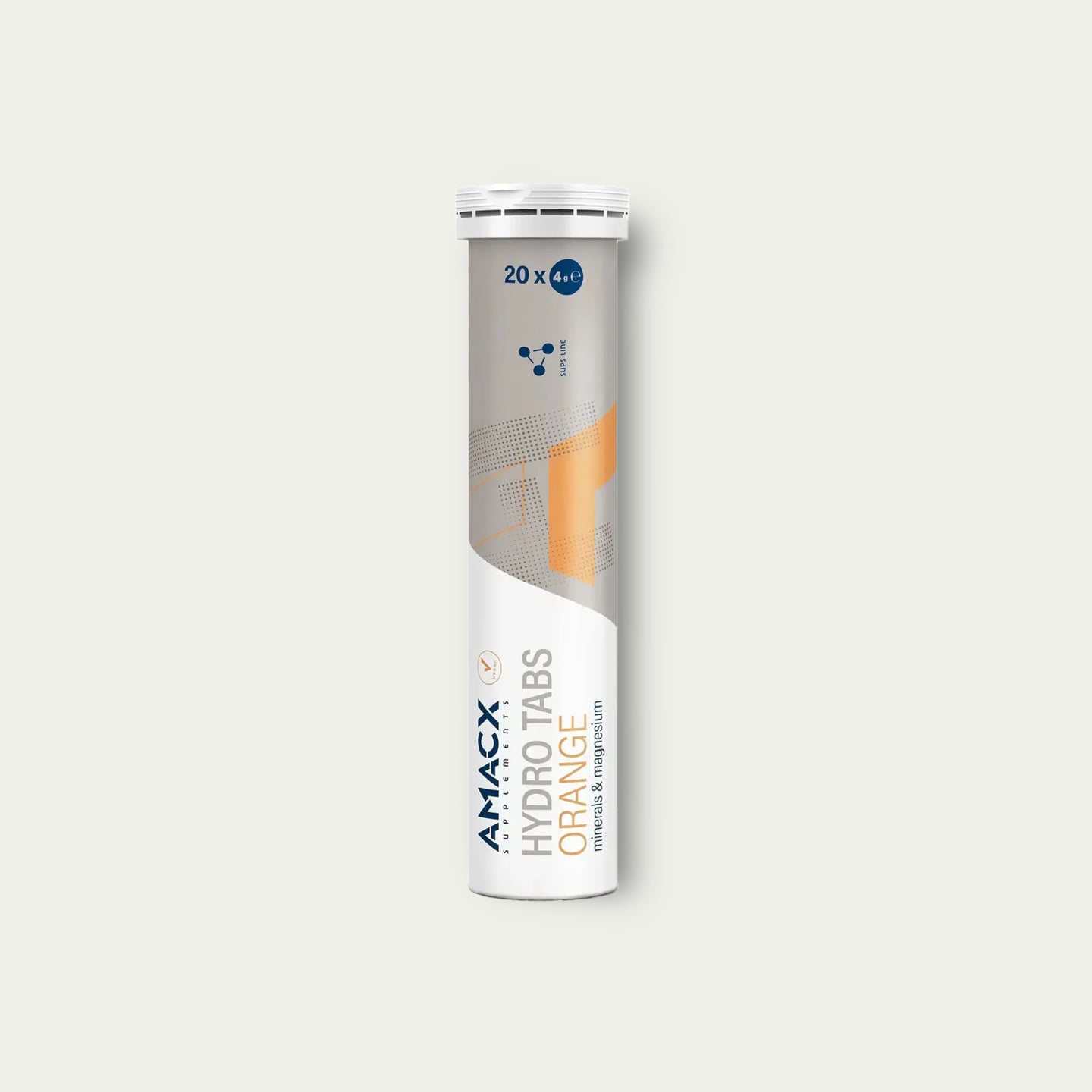 Amacx Hydro Tabs Orange – elektrolyten tabletten met magnesium voor herstel en hydratatie bij duursport.