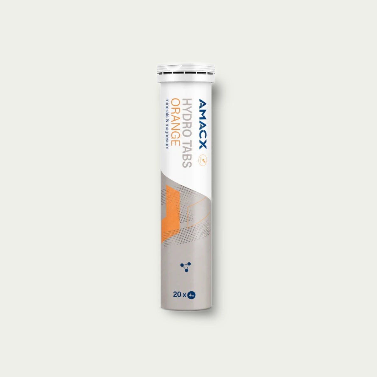 Amacx Hydro Tabs Orange – elektrolyten tabletten met magnesium voor herstel en hydratatie bij duursport.