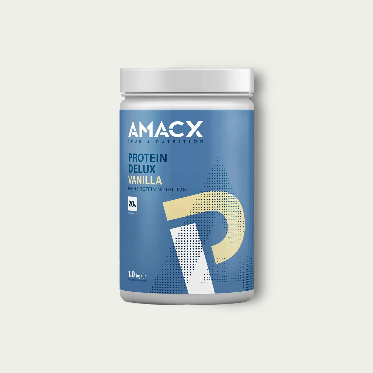 Amacx Protein Deluxe Vanilla – proteïneshake met 20 g eiwit per portie voor spieropbouw en herstel.