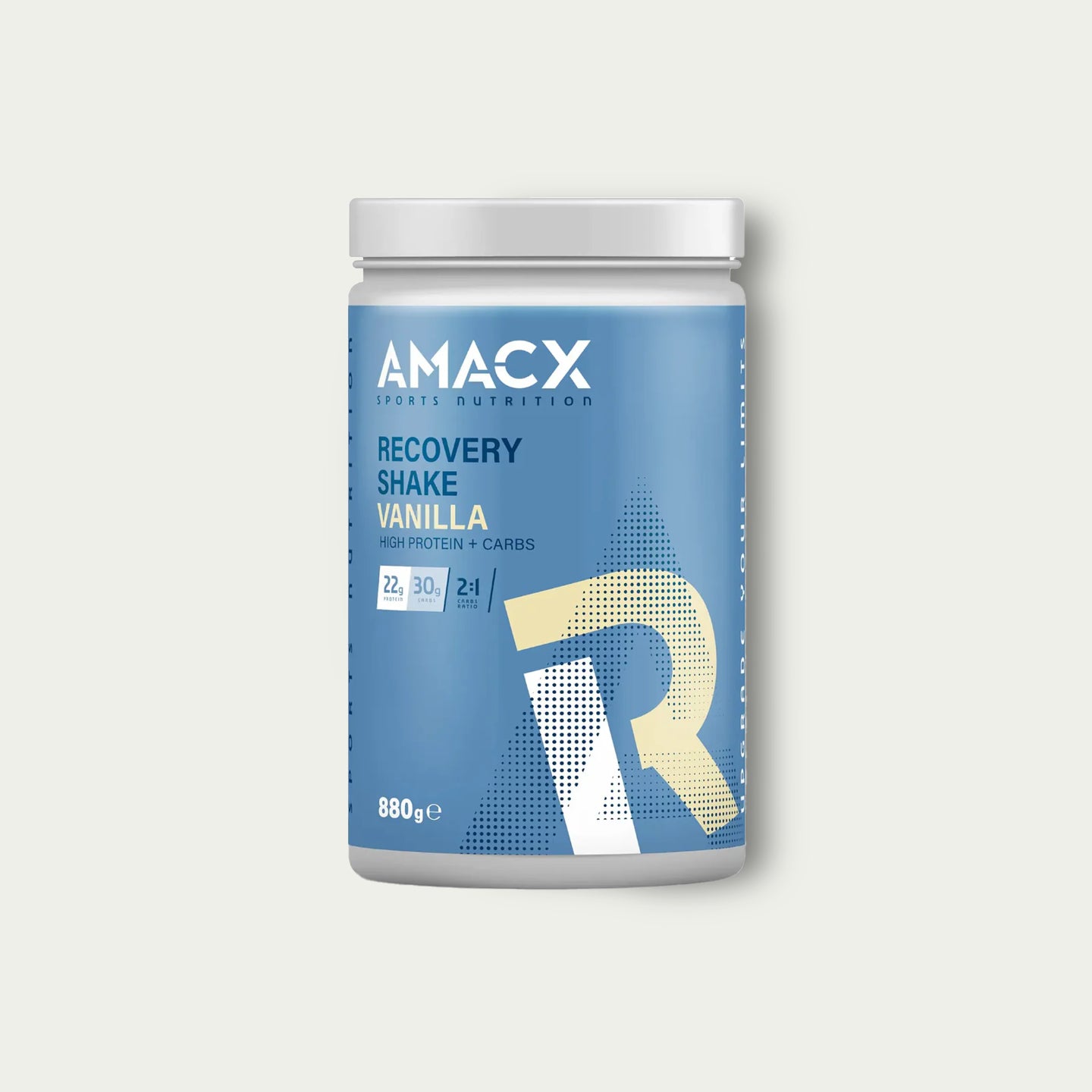 Amacx Recovery Shake Vanilla – eiwitrijke hersteldrank met koolhydraten voor sneller spierherstel.