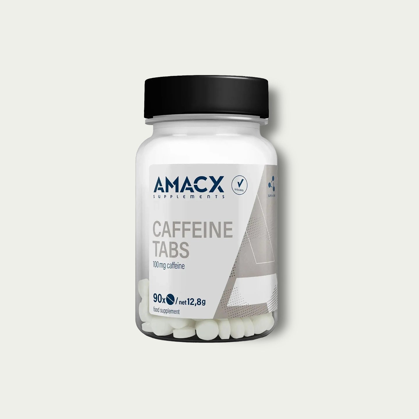 Amacx Caffeine Tabs – supplement met 100 mg cafeïne voor meer energie en focus bij duursport.