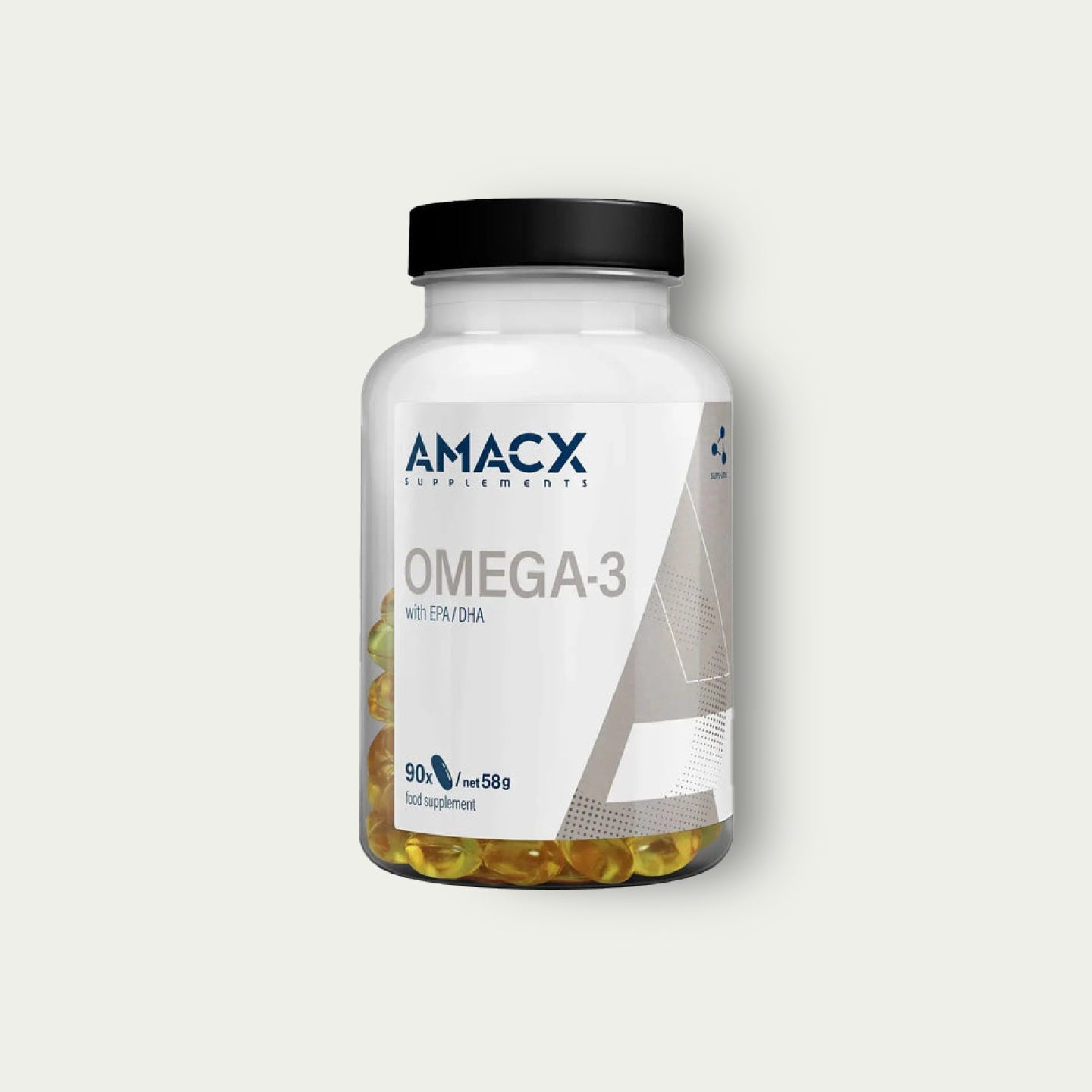 Amacx Omega 3 – visoliesupplement met EPA en DHA ter ondersteuning van hartfunctie en herstel.