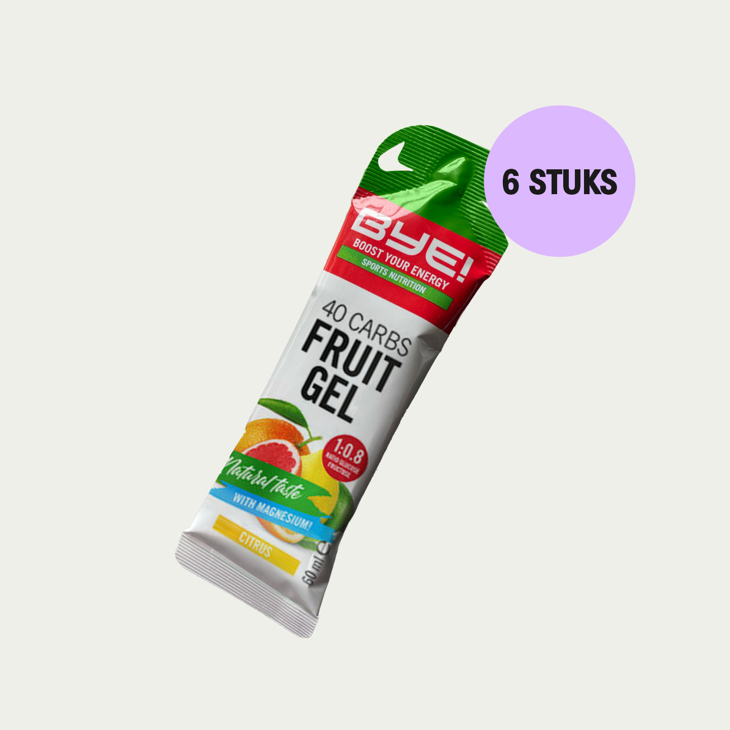 BYE gelletjes voor het hardlopen of marathon. brandstof voor een topprestatie met 40 gram koolhydraten per gel