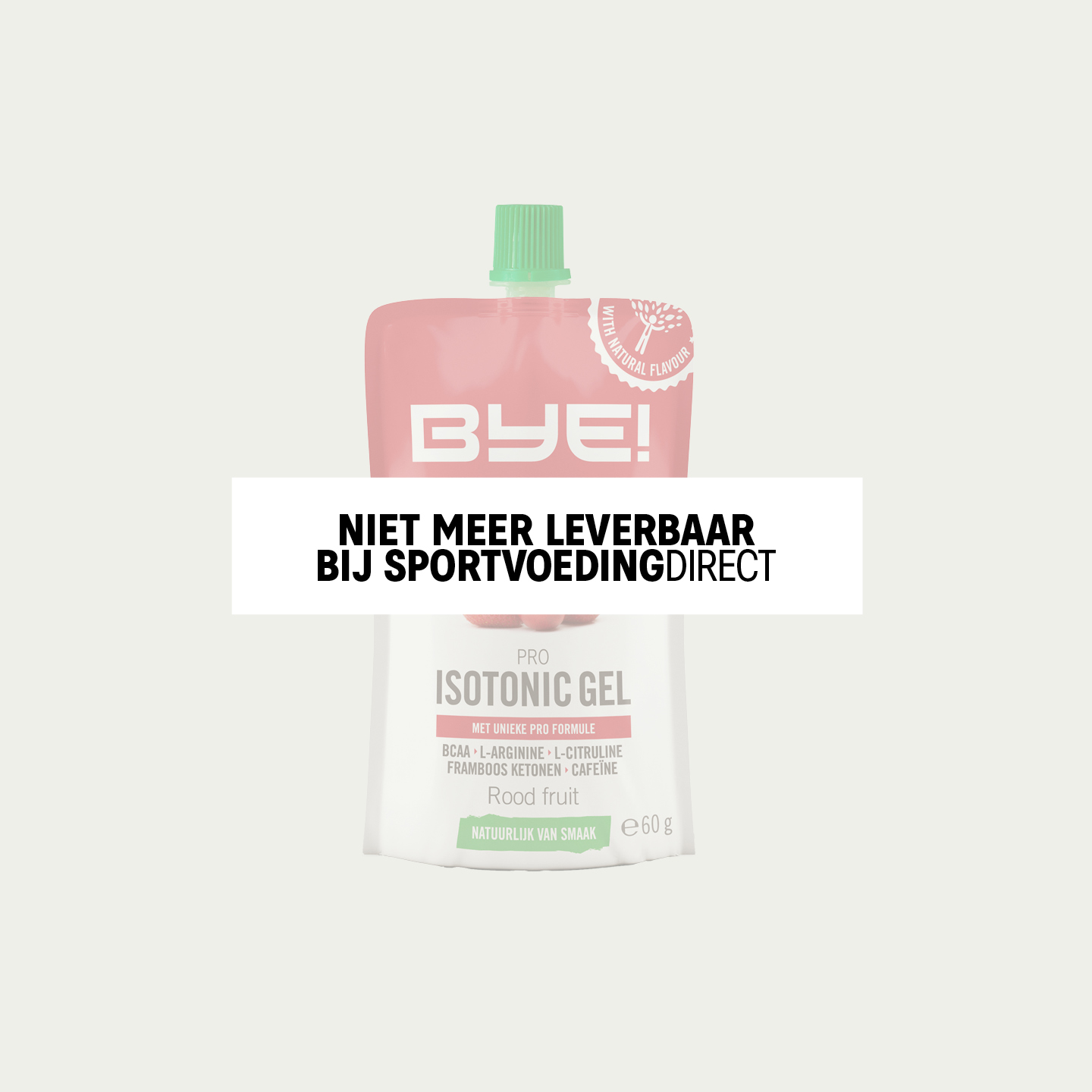 BYE sportvoeding. Isotone Gels van BYE met BCAA’s, L-Arginine en L-Citrulline. Cafeïne voor de boost