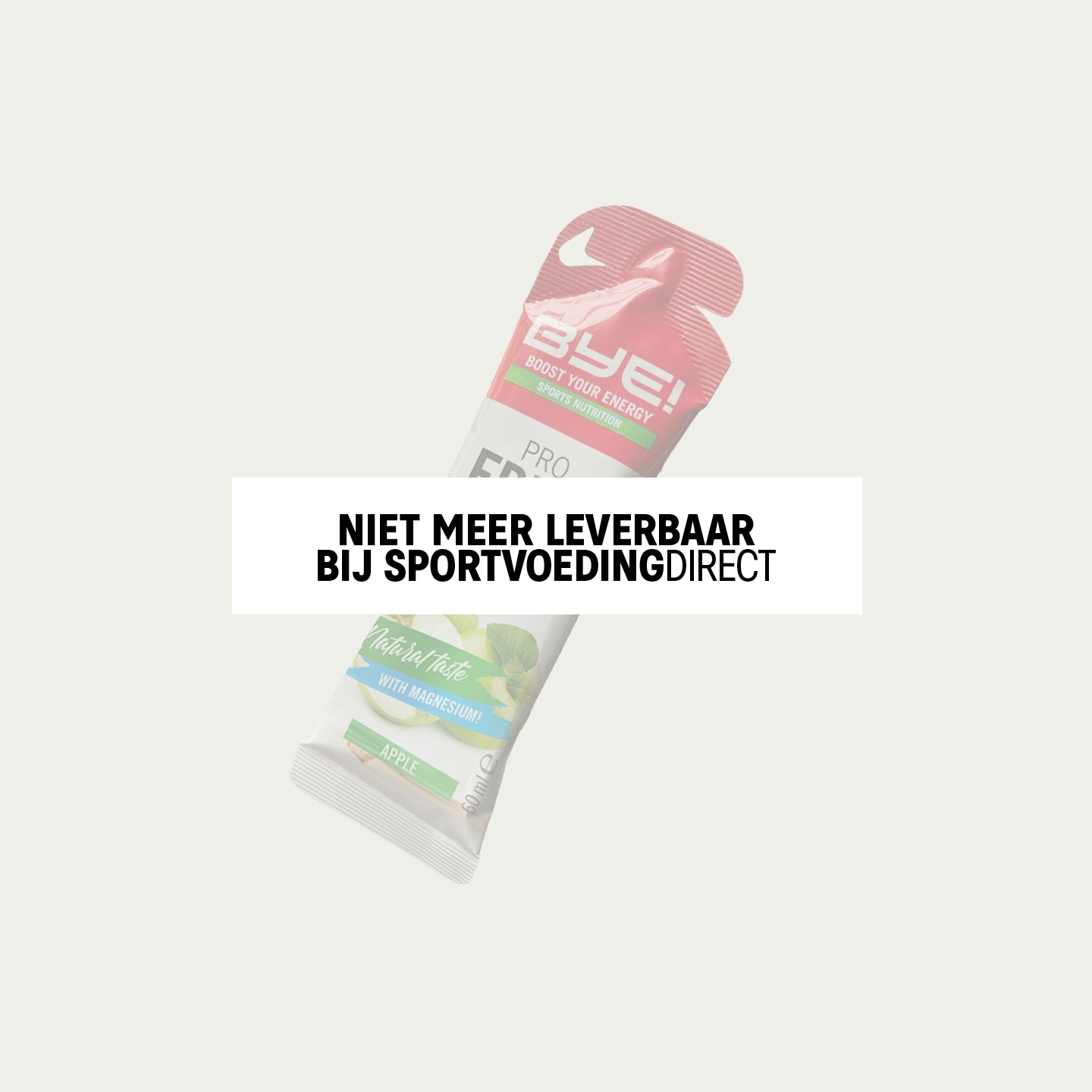 BYE Pro Fruit Gel met de smaak appel heeft 22 gram koolhydraten per energiegel. Brandstof voor marathon.