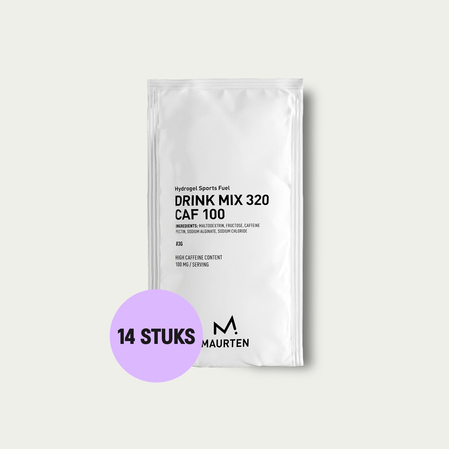 Maurten Drink Mix 320 Caf 100 14 stuks – cafeïne sportdrank voor energie bij triathlon en duursport.