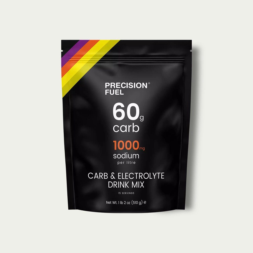 Precision Carbs Elektrolyte – koolhydraat- en elektrolytenmix voor hydratatie bij triathlon.