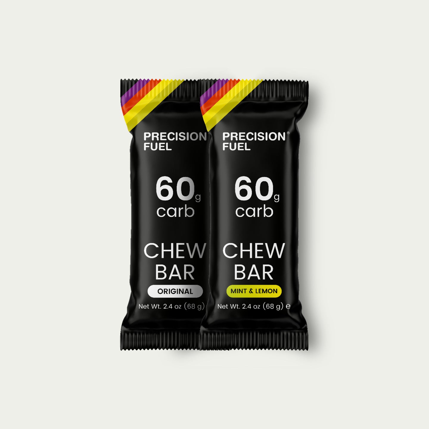 Precision Chew Bar 60 Combi – mix van energy chews in menthol en original voor wielrennen en triathlon.