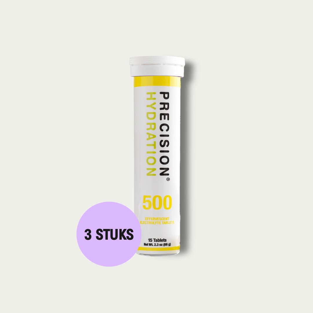 Precision Electrolytes Tablets 500 3 stuks – elektrolyten voor hardlopers met optimale hydratatie bij warm weer.