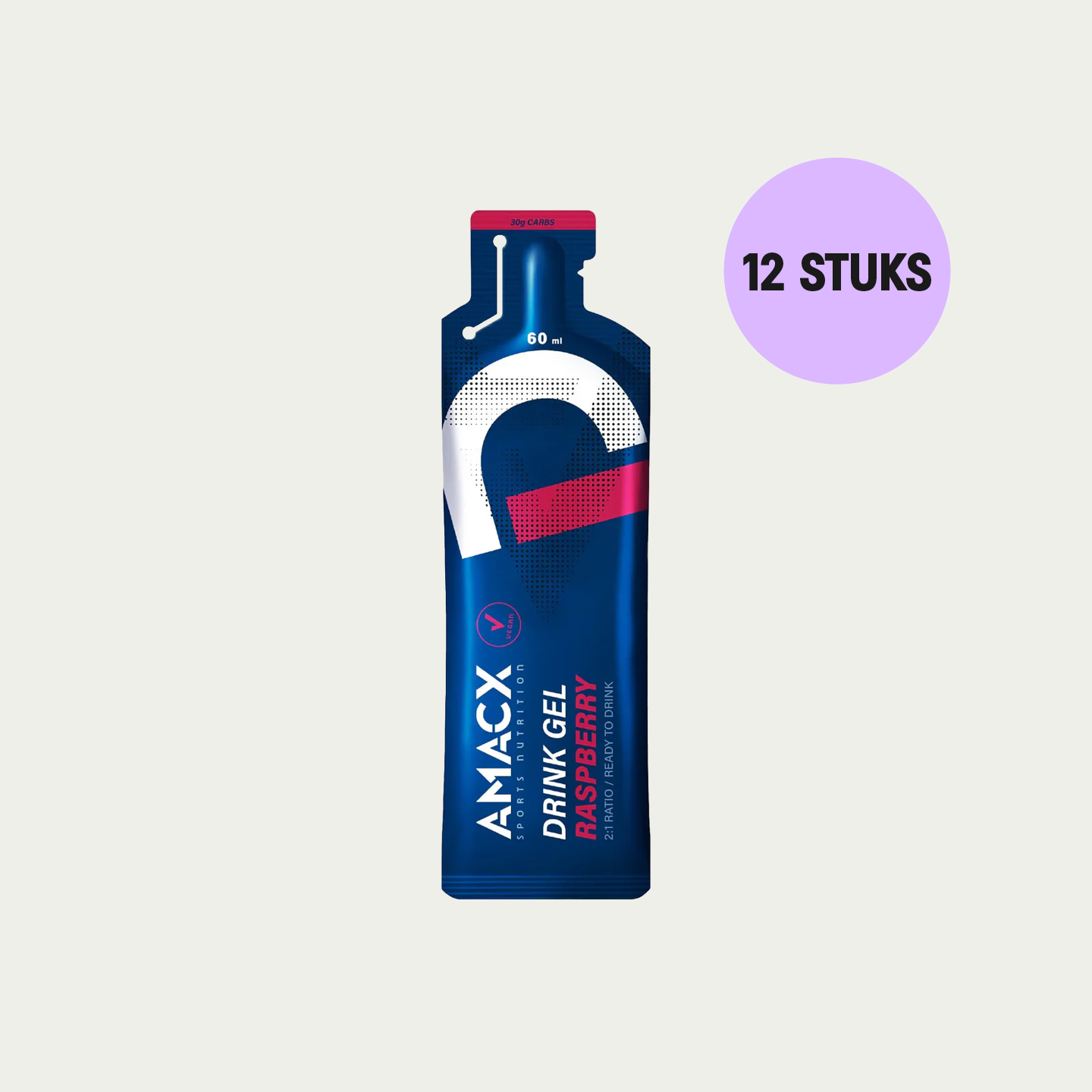 Amacx Drink Gel Rasberry 12 gels triatlon. Energie - SportvoedingDirect