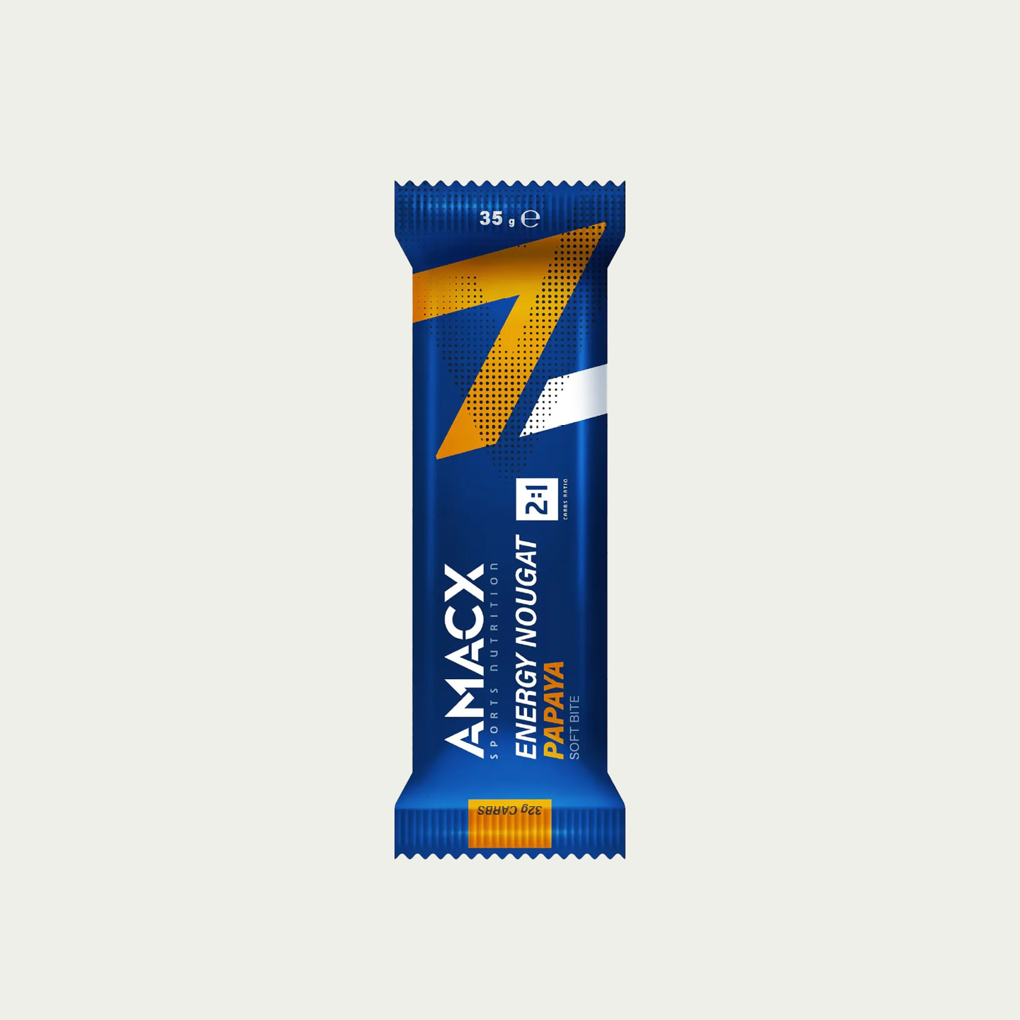 Amacx Energy Nougat Papaya - energierepen met tropische smaak voor training of wedstrijd - SportvoedingDirect