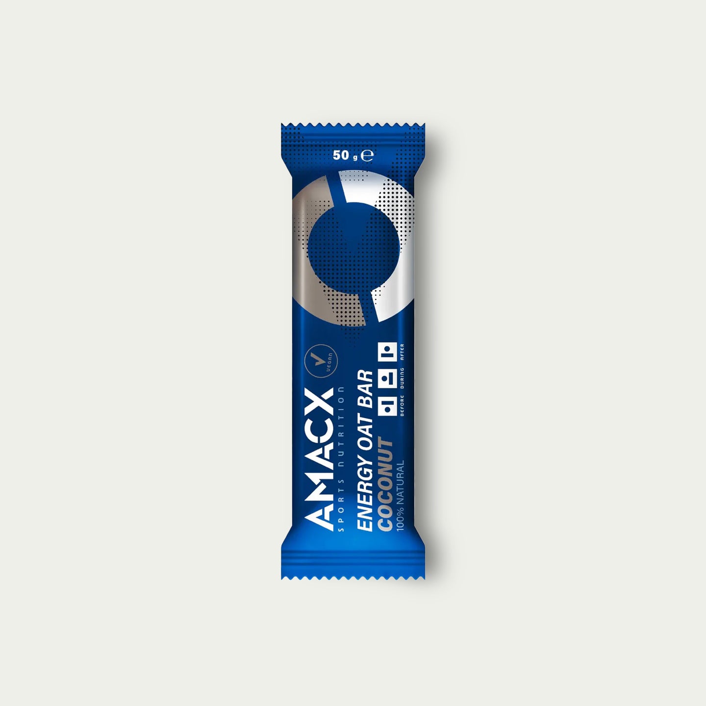 Amacx Energy Oat Bar Coconut – havermoutreep met kokos voor wielrennen en lange fietstochten.
