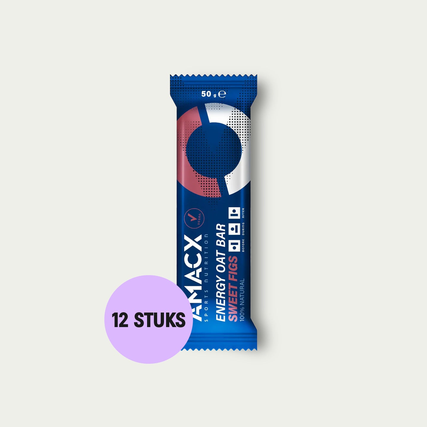 Amacx Energy Oat Bar Sweet Figs 12 stuks – sportreep met vijg voor triathlon en uithoudingsvermogen.
