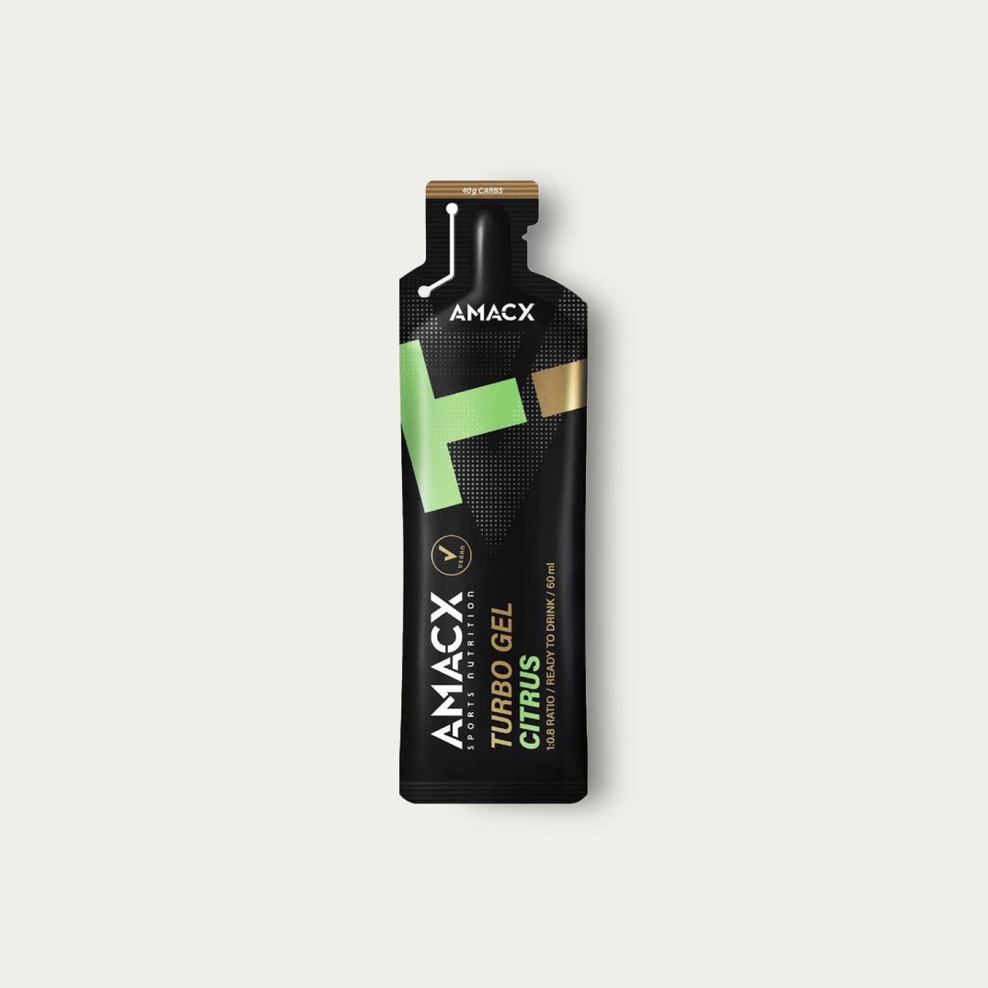 Amacx Turbo Energy Gel Citrus – vloeibare energy gel met 40 carbs per gel, ideaal voor marathon.