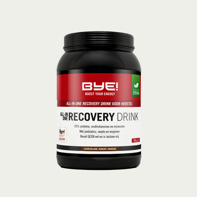 De BYE hersteldrank is perfect na het sporten met 26% eiwit voor ondersteunt spierherste en bevat 22 vitamines en mineralen. D