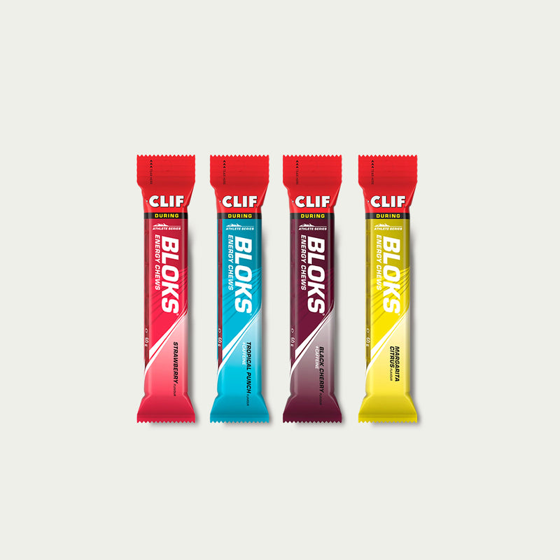 Clif Bloks Try-Out pakket met vier smaken energy chews
