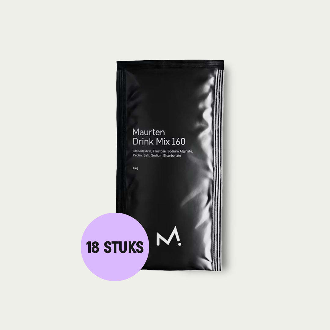 Maurten Drink Mix 160 18 stuks – isotone drank voor triathlon en duursport met natuurlijke suikers.