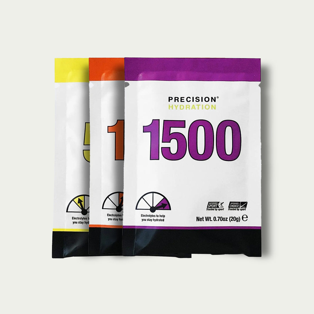 Precision Electrolytes Pouch Combi – mix van elektrolytenpoeders voor wielrennen en triathlon.