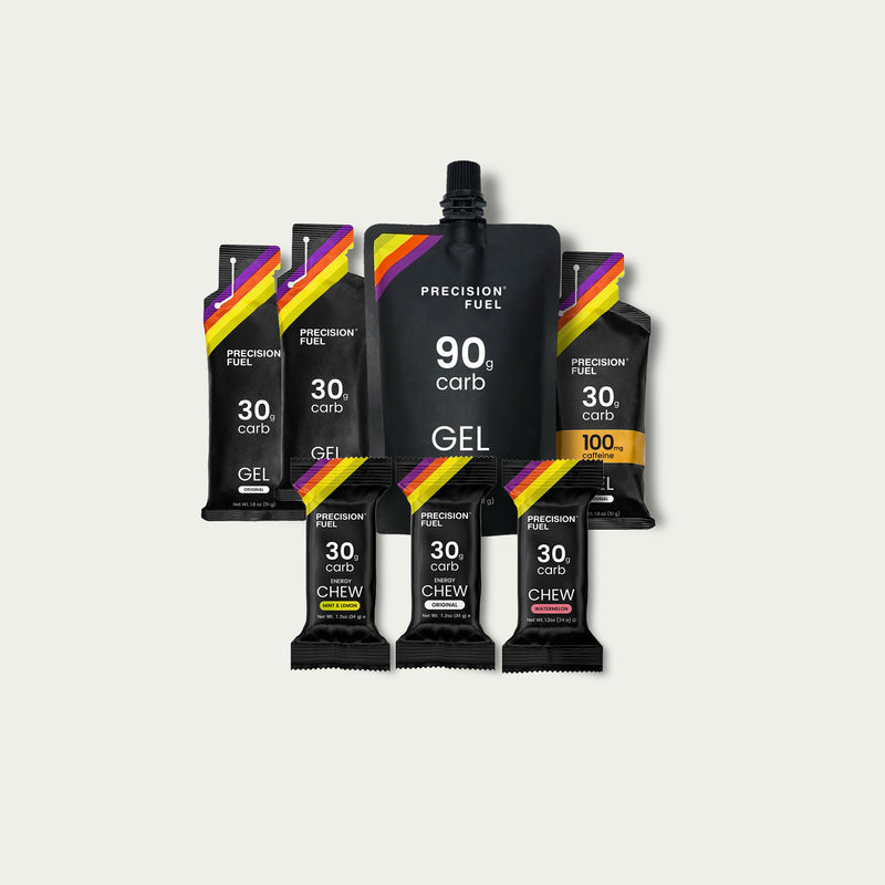 Precision Fuel Proefpakket met gels, caffeine gel en chews
